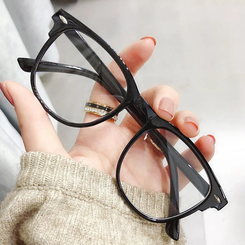 Transparent Anti-blue Light Myopia Glasses Women Men Ultralight Eyewear Oversized Near Sight Eye Glasses Diopters -1.0 To -6.0