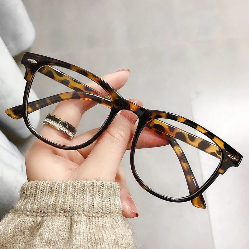 Transparent Anti-blue Light Myopia Glasses Women Men Ultralight Eyewear Oversized Near Sight Eye Glasses Diopters -1.0 To -6.0