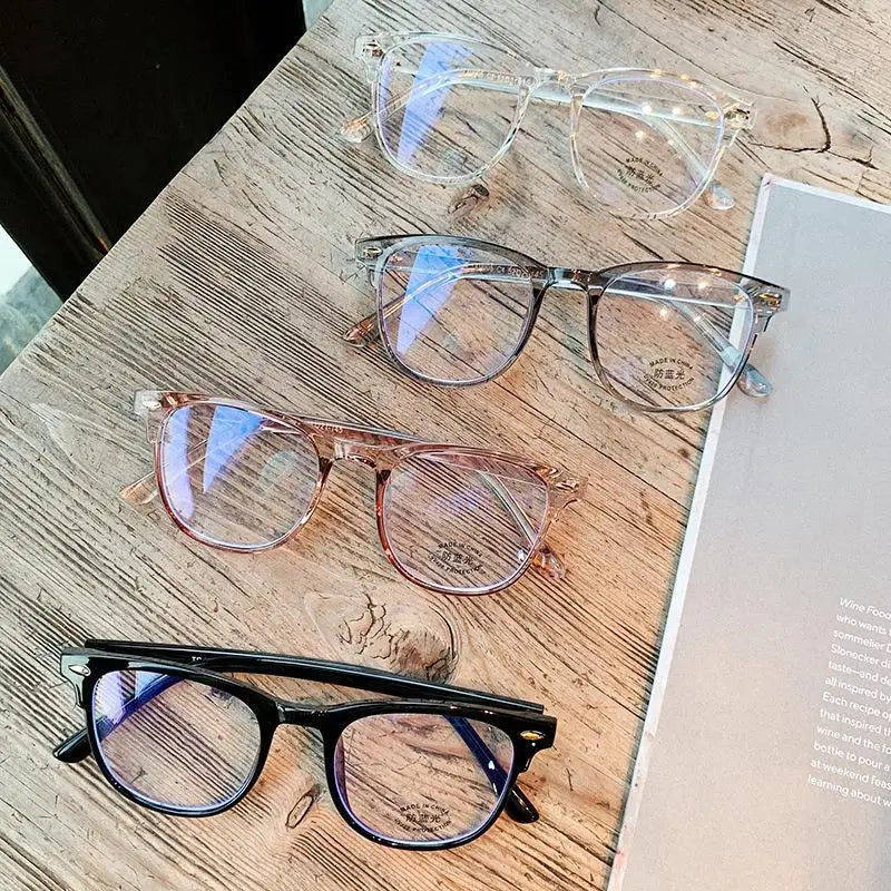 Transparent Anti-blue Light Myopia Glasses Women Men Ultralight Eyewear Oversized Near Sight Eye Glasses Diopters -1.0 To -6.0