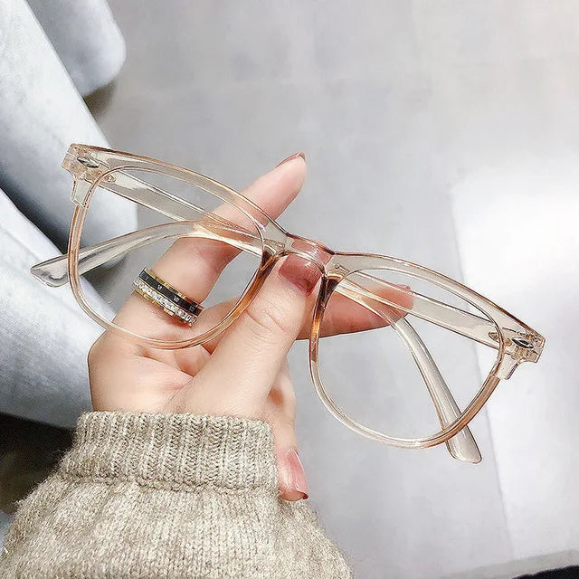 Transparent Anti-blue Light Myopia Glasses Women Men Ultralight Eyewear Oversized Near Sight Eye Glasses Diopters -1.0 To -6.0